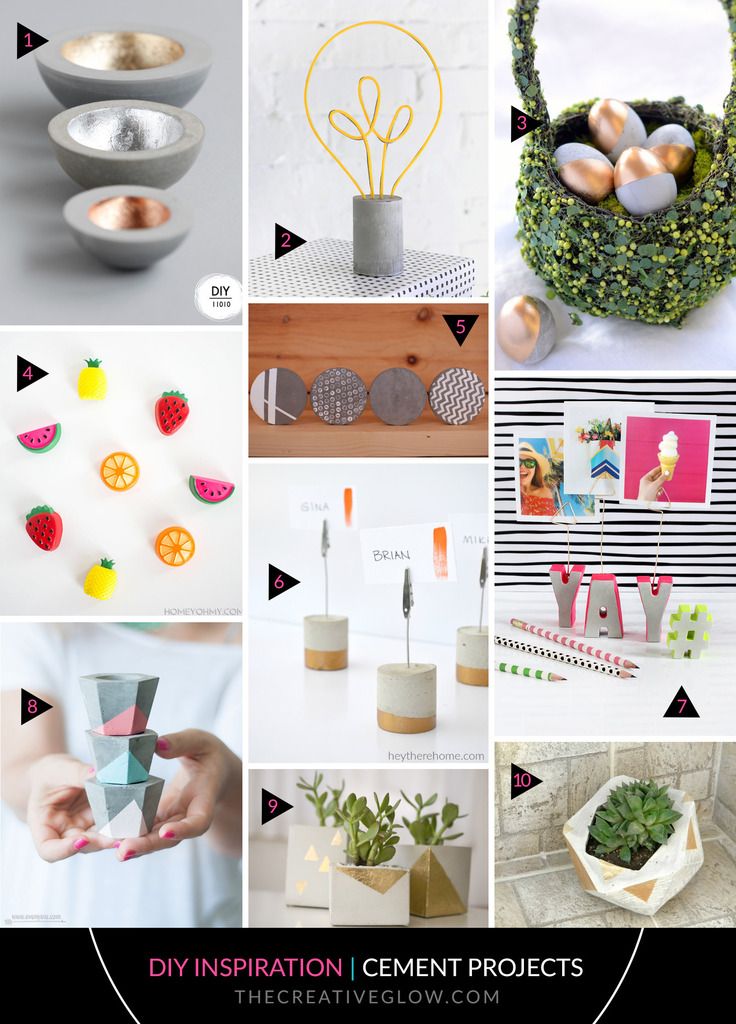 DIY Inspiration - Cement Projects | The Creative Glow: DIY Inspiration